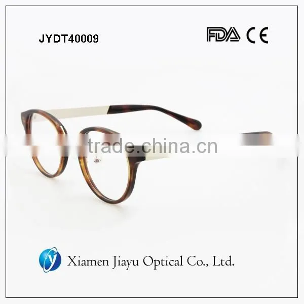tortoiseshell color demi round optical frames acetate
