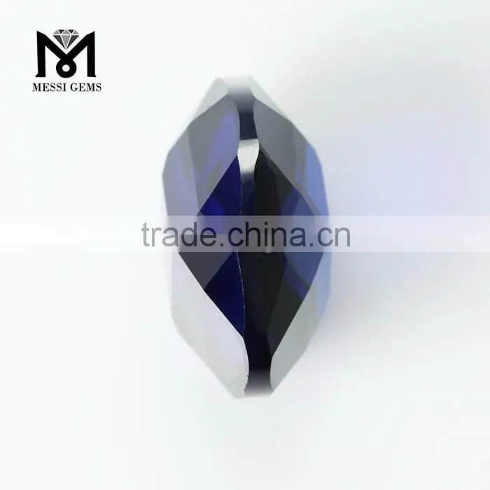Double Briolette Faceted Gemstone 34# Sapphire Cushion 12x12 Synthetic Corundum