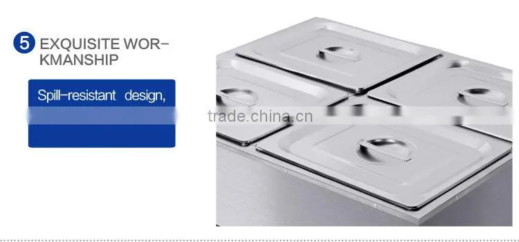 CI-4 Stainless Steel Commercial Electric Bain Marie Food Warmer with 4 pots