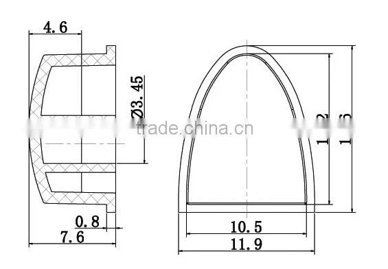 SC118 customized push button Switch cap