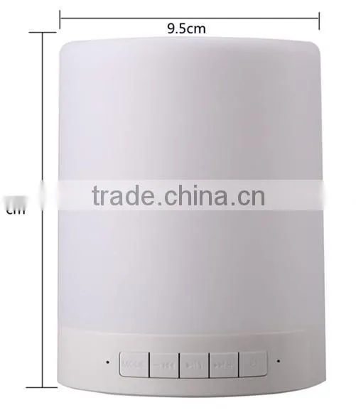 2016 Newest Portable LED Lamp Bluetooth Speaker Touch Induction Change Colour Romatic Lamp Hands-free Call TF Card Speakerphone