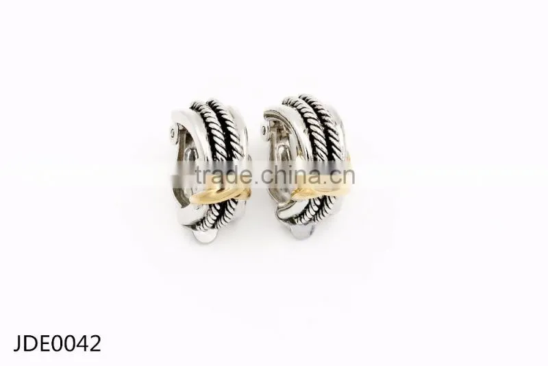 2016 Juyuan Double color plated whole sales earrings