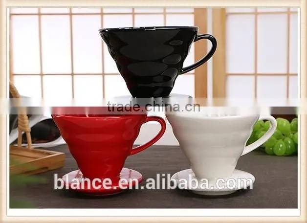 glazed ceramic coffee dripper porcelain Europe style