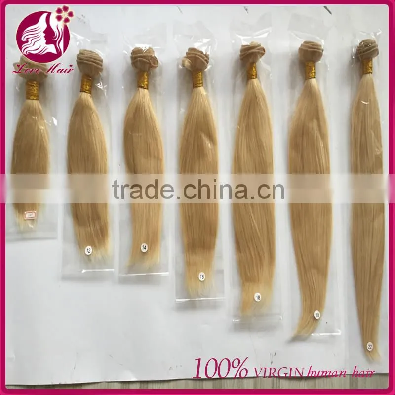 AAAAAAAA Vietnamese virgin hair natural blonde human hair extensions tangle and shedding free