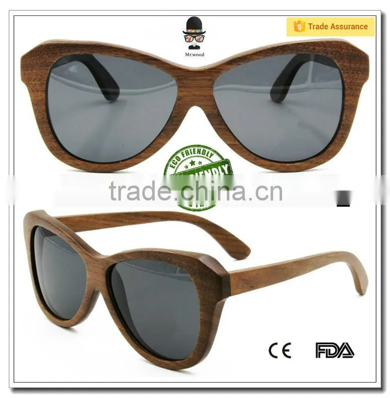 Polarized Genuine Bamboo Sunglasses/Wooden Sunglasses/Homex_FSC/BSCI/CE