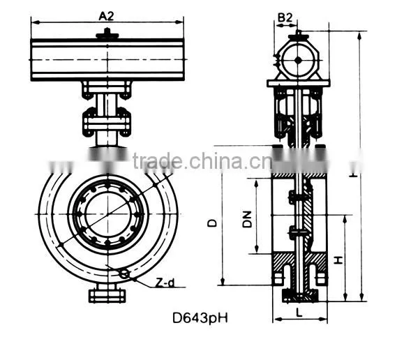Rubber seat flange handles Wafer Butterfly Valve