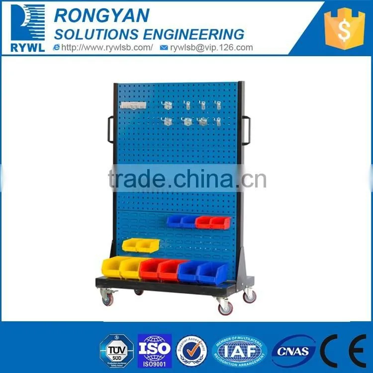double side bins cart trolley/small parts storage racks