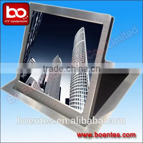 17 Inch Meeting Tabletop LCD Screen Flip Up System/ Motorized LCD Turner
