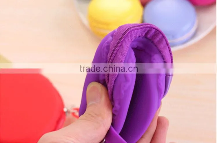 Wholesale durable silicone Macaron Jewelry box,Jewelry holder with handle,silicone coin bag