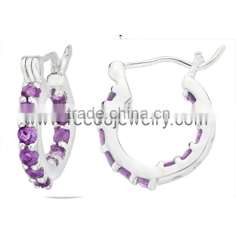 2013 dubai silver plated rhodium earrings new production