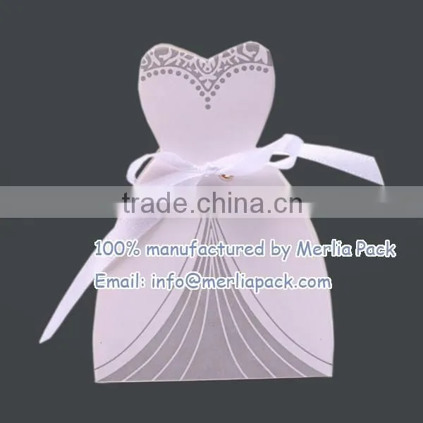 Love Heart Party Wedding Favor Candy Gift Box Bride Dress & Tuxedo Decor Box