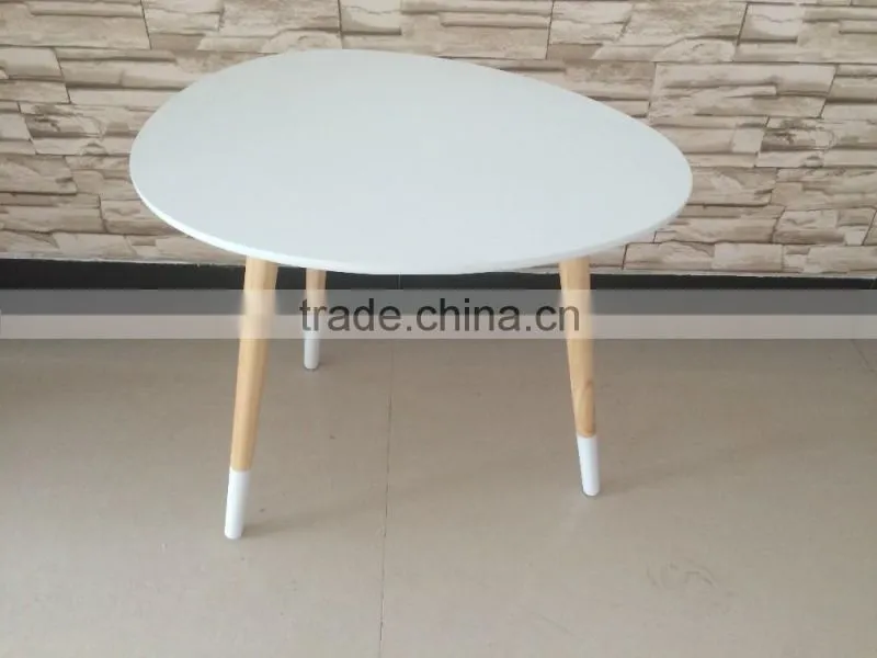 fine modern egg shape discount white decorative wooden table
