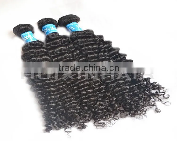 2014 6A New style deep curly brazilian virgin hair accept paypal Deep Wave