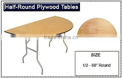Half Round Plywood Banquet Table