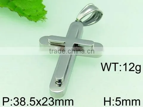 Cheap stainless steel pendant modern western unique cross pendant for men