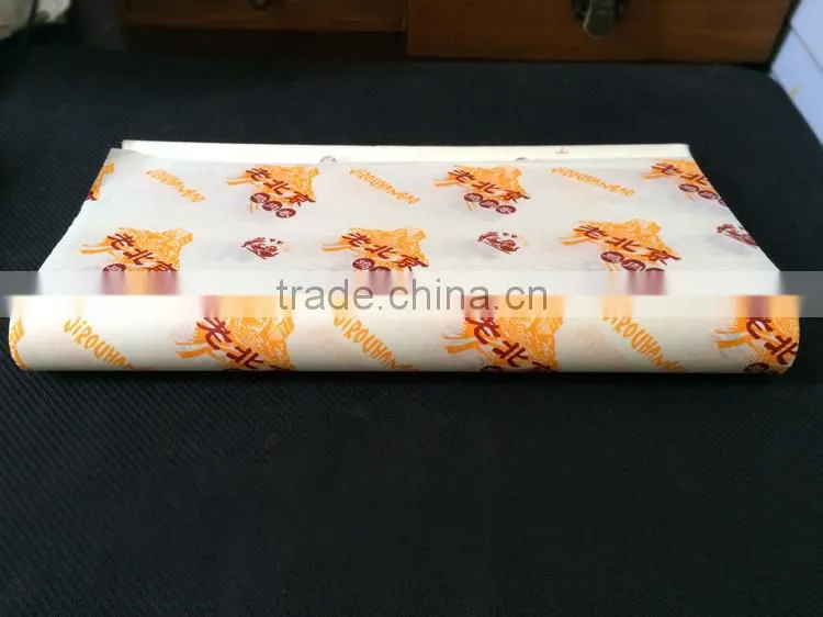 FDA food grade custom printed wax coated paper