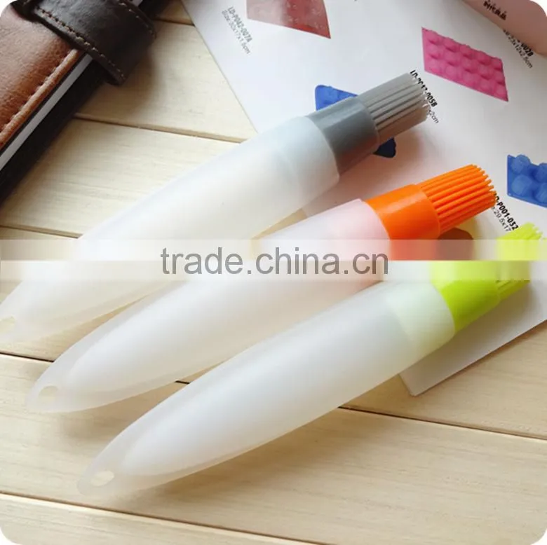 Amazon Hot Selling Solid Core and Hygienic Solid Coating Silicone Pastry Basting Grill Silicone Barbecue Brush