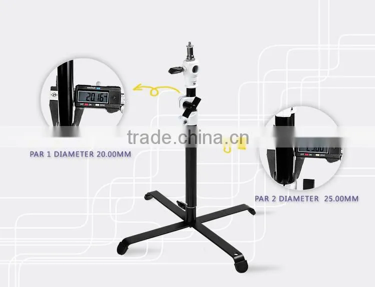 Background heavy duty ground light stand with white connector