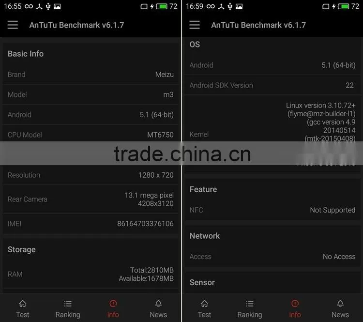 Original brand new Meizu M3 smart phone