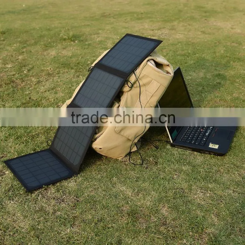 2016 new arrival 20W foldable outdoor camping emergency solar bag foldable solar panel for laptop