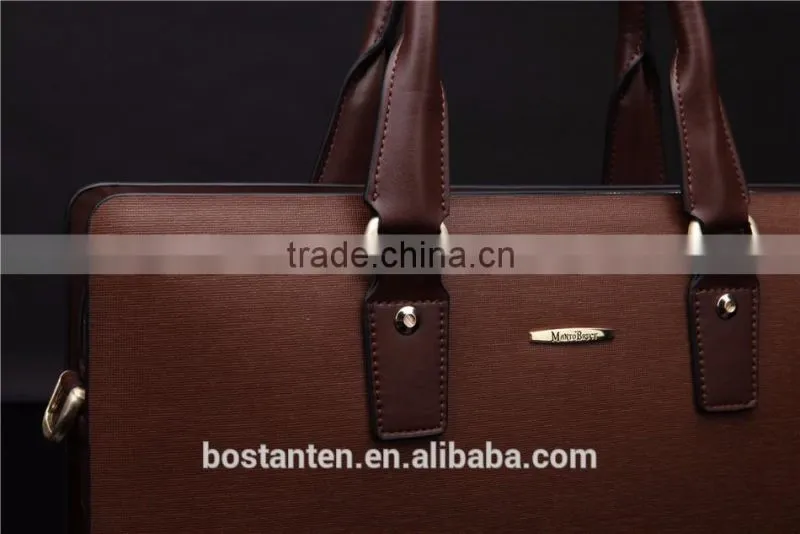 business brown leather men briefcase messenger hand bags fashion