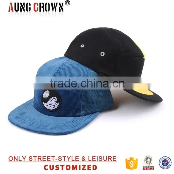 custom cotton 5 panel hat embroidery logo