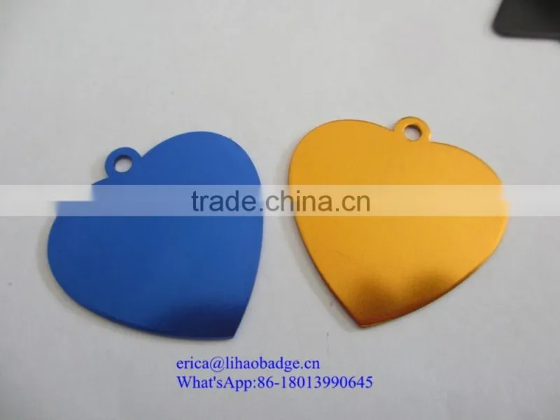 Etched Stainless steel Metal Dog Tag With white Screen Printed Logo