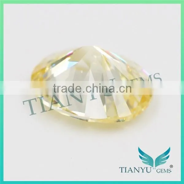 wholesale Synthetic Zircon Gemstones Oval Cut L-Yellow CZ Stones