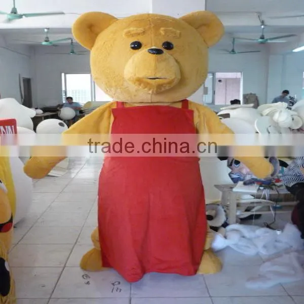 Funny rabbit ear teddy bear mascot costume/mascot costume/mascot