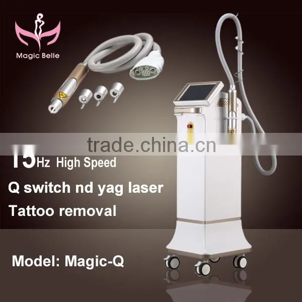 With the type of instrument sales!!! Q switched nd yag laser/nd:yag laser/yag laser tattoo removal machine