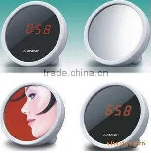 Digital LED Beauty Mirror Alarm Clock Time Display