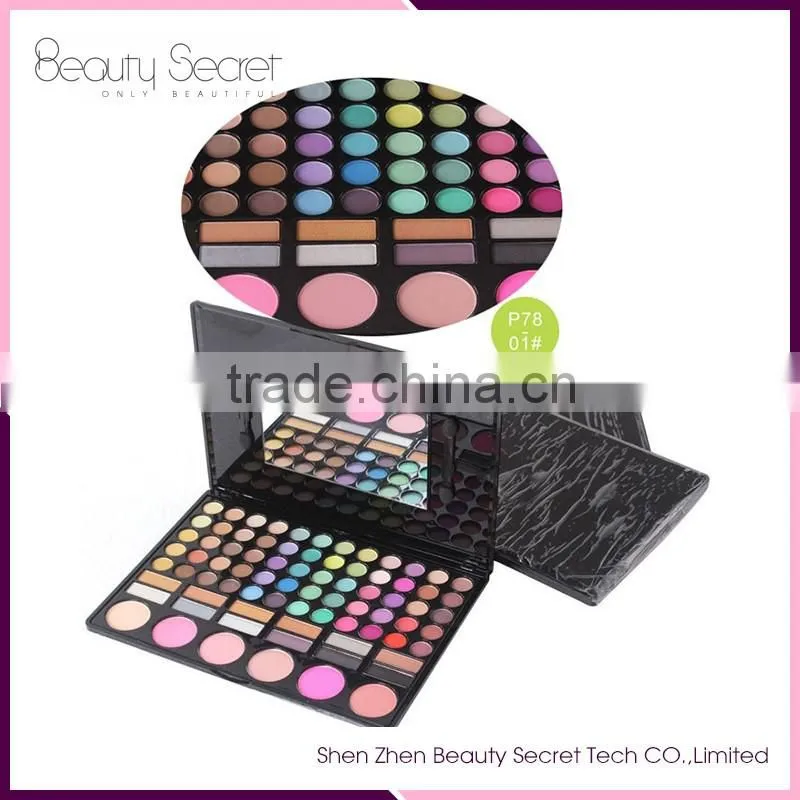 OEM 78 colors make up eyesahdow palette eyeshadow for girls