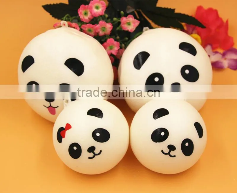 Promotional Gifts Wholesale New Creative Soft Fake Expression Panda Bread Artificial Food Model Props -Yiwu sanqi crafts factory