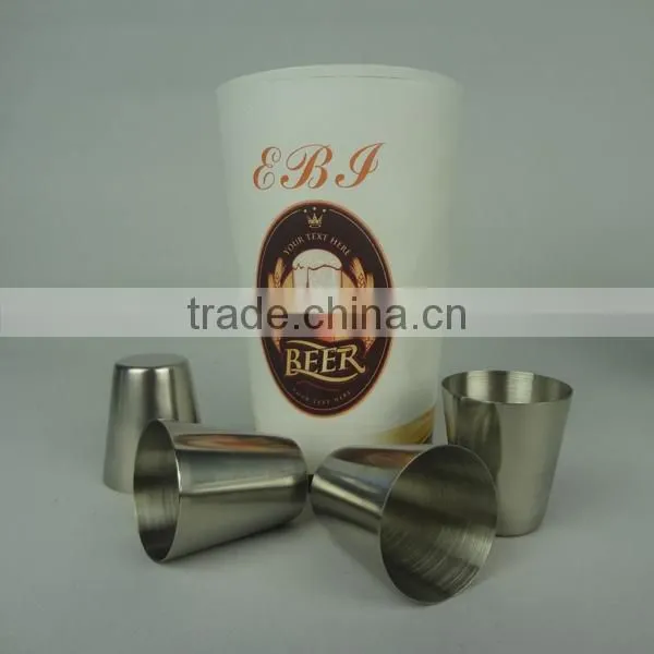 Drinking cup for wine metal tin cup