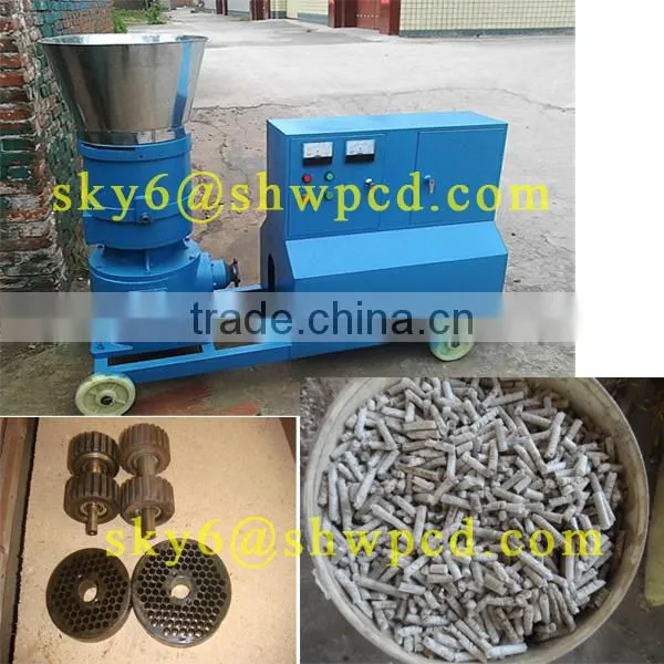 Wood sawdust and animal feed flat die pellet machine