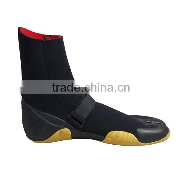 Mens Flat Diving Shoes, Black Wading Shoes, Comfortable Fishing Shoes