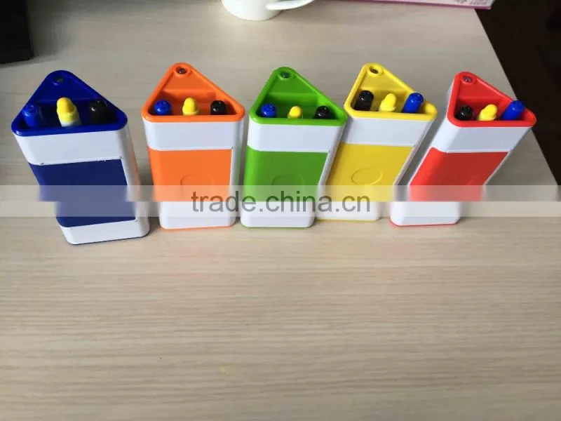 3 in 1 highlighter set with led and phone holder/multi colored highlighter pen