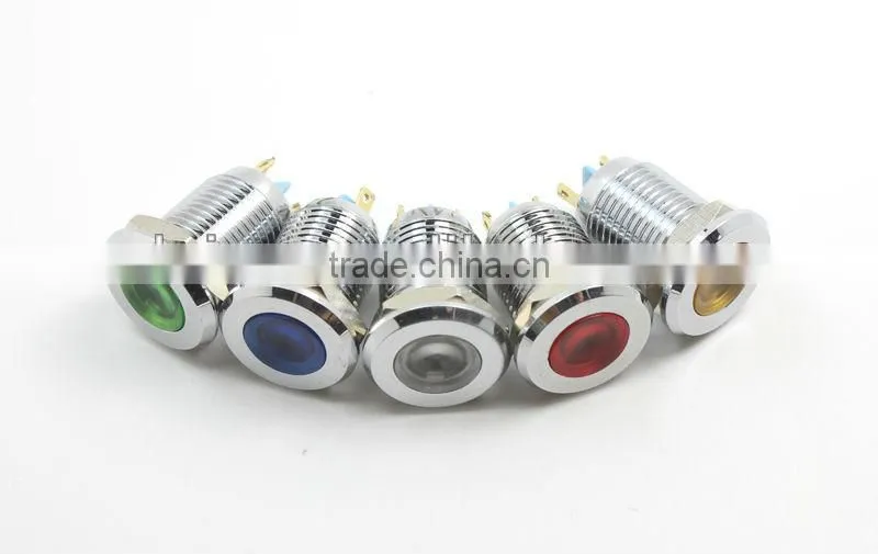 12mm metal 220 240v led indicator lamp GQ12A-D