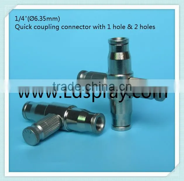 1/4" (6.35mm)High pressure (1500psi) quick coupling slip lock fittings connectors