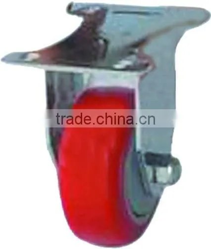swiver caster wheel,fixed plate rubber caster/rigid rubber caster