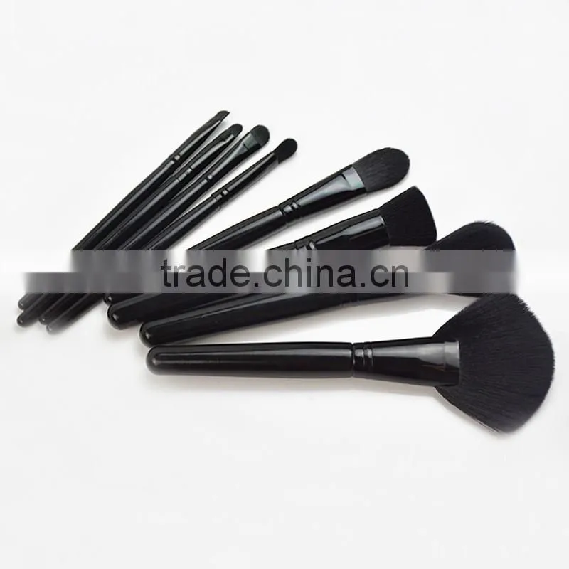 Synthetic Hair Brush Material Black Plastic Handle Material cosmetic makeup
