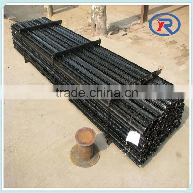 Black Painted Iron Fence Section