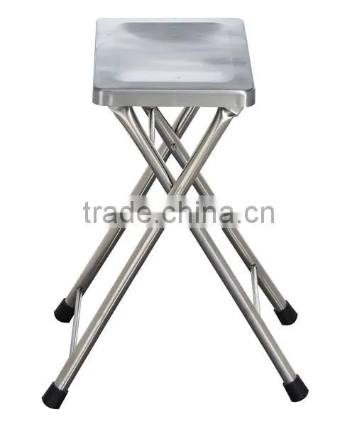 high quality brushed stainless steel morden folding chair for hotels restaurant office home garden LQ-ZD002