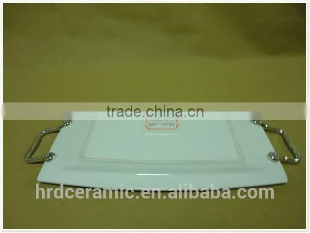 New style stock ceramic ozone plate with Metal handle