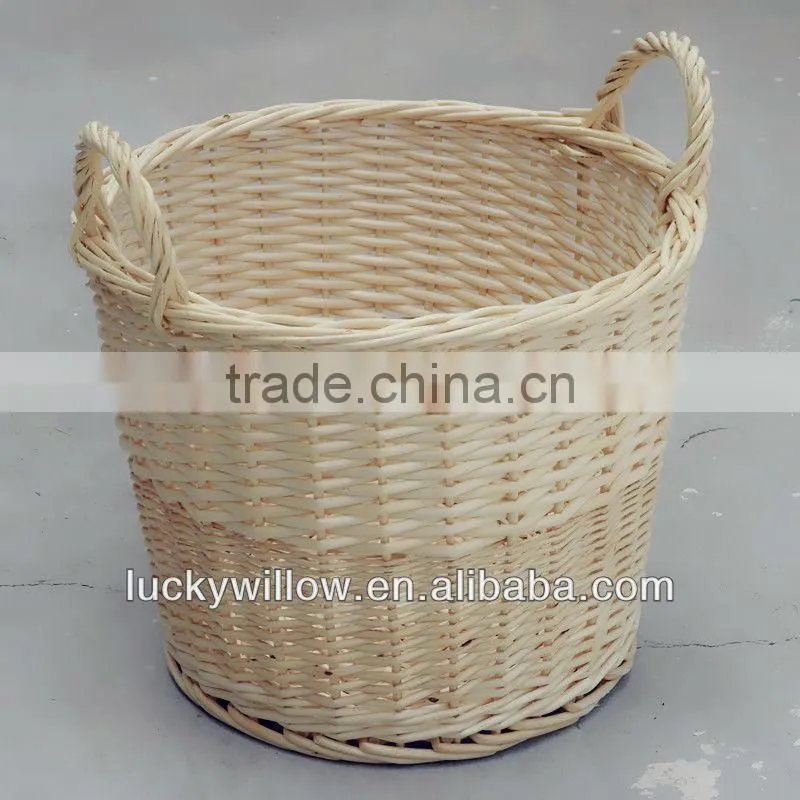 oval wickerrubbish basket