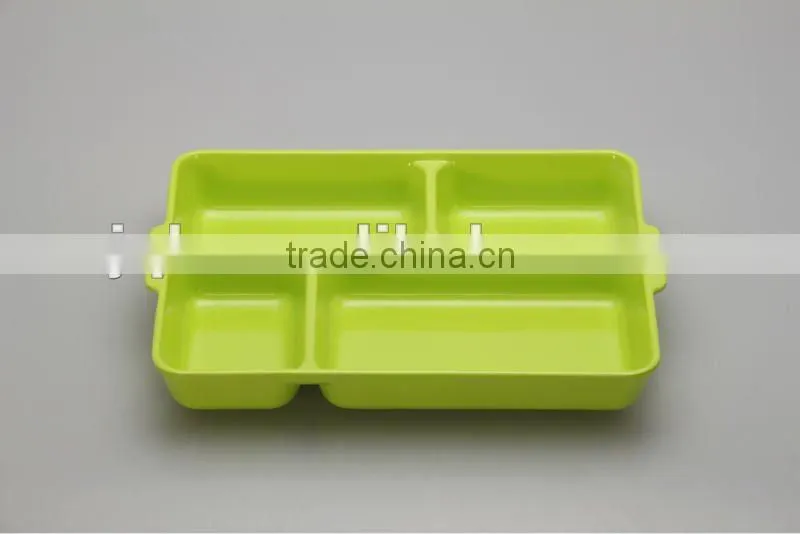Children food tray with handle with SGS certificate and high quality of 100% melamine material