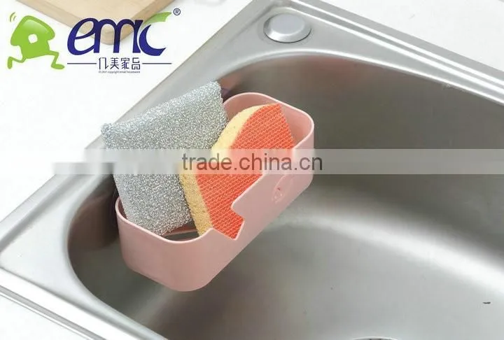 emc creative draining rack, plastic basket bucket with suctions