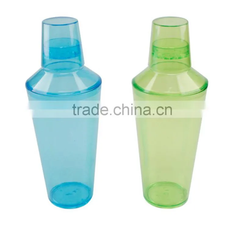 PS Customed Logo Middle Size Plastic Mini Cocktail Shaker