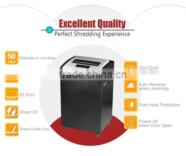 JP-5850S Shredding A3 paper Heavy Duty Paper Shredder machine For Big office equipment