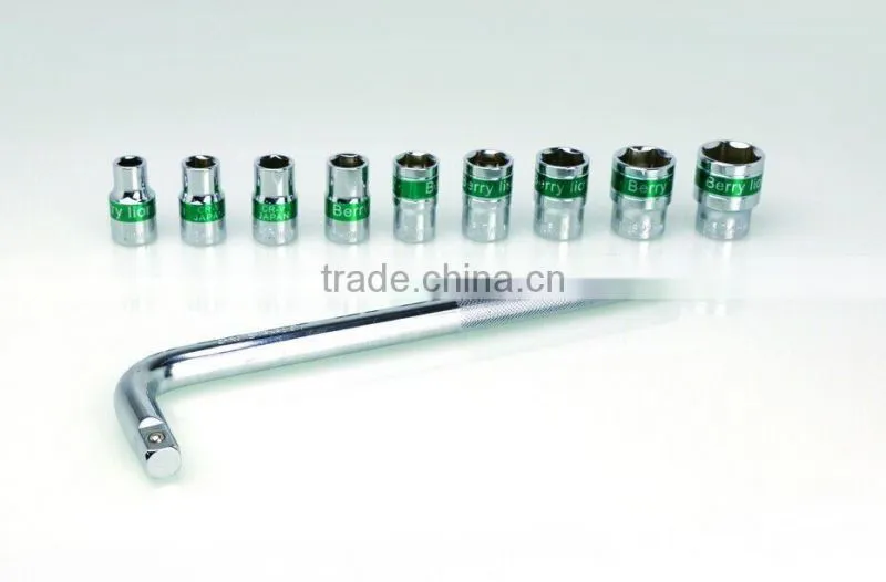 Berrylion 10pcs socket set CR-V Socket set for sale